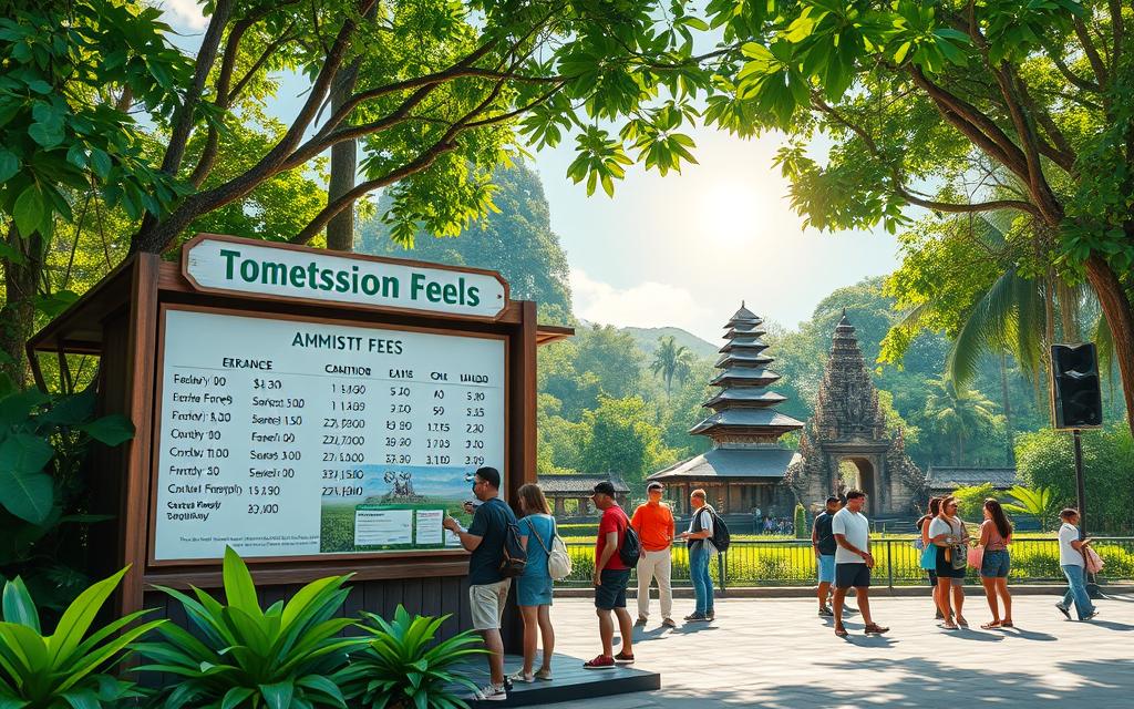 Admission fees at Ubud attractions