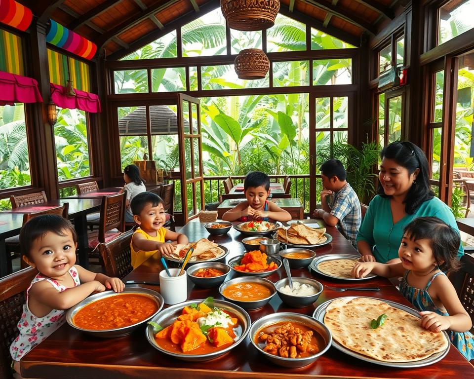 Are there Indian restaurants in Ubud with family-friendly menus?