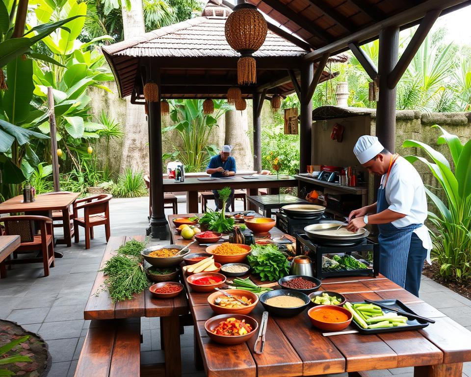 Are there any Indonesian restaurants in Ubud that offer cooking classes?