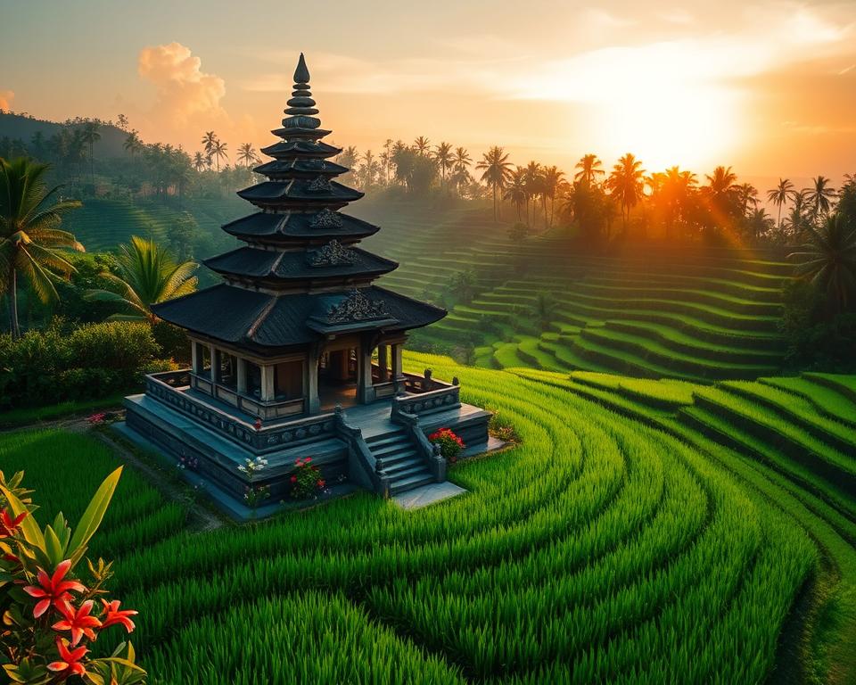 Balinese Temples and Rice Terraces