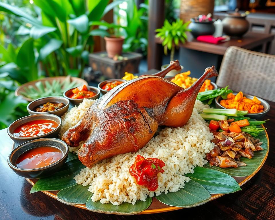 Balinese cuisine featuring Babi Guling