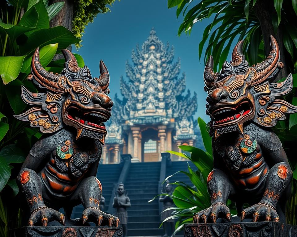 Balinese demon statues