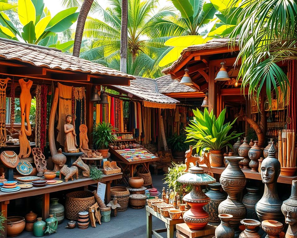 Balinese handicrafts at Ubud Art Market