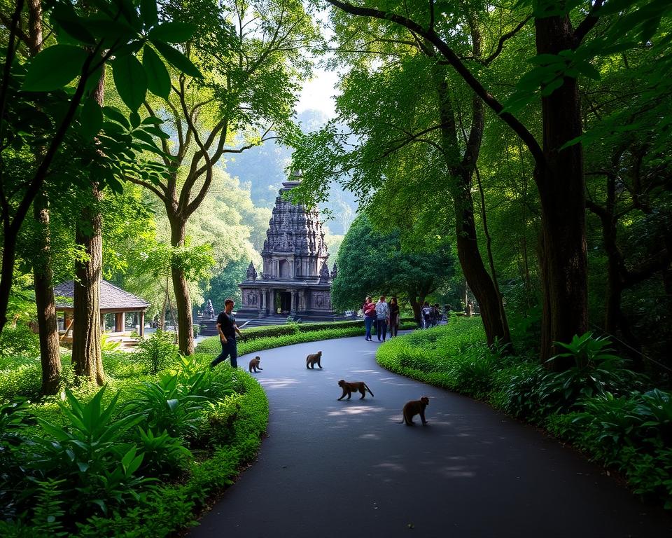 Can you explore Ubud Monkey Forest on your own or with a guide?