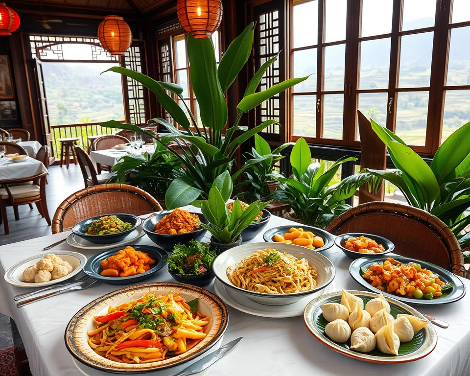 Do Chinese restaurants in Ubud cater to vegetarians?