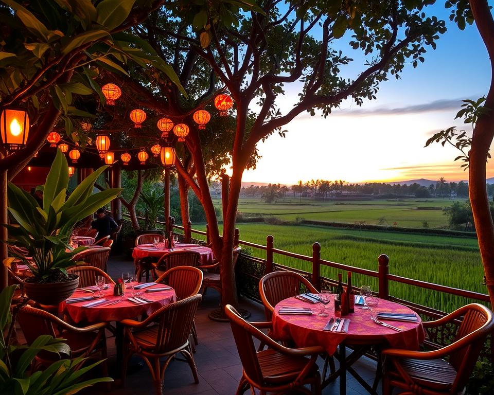 Do Chinese restaurants in Ubud provide outdoor dining?