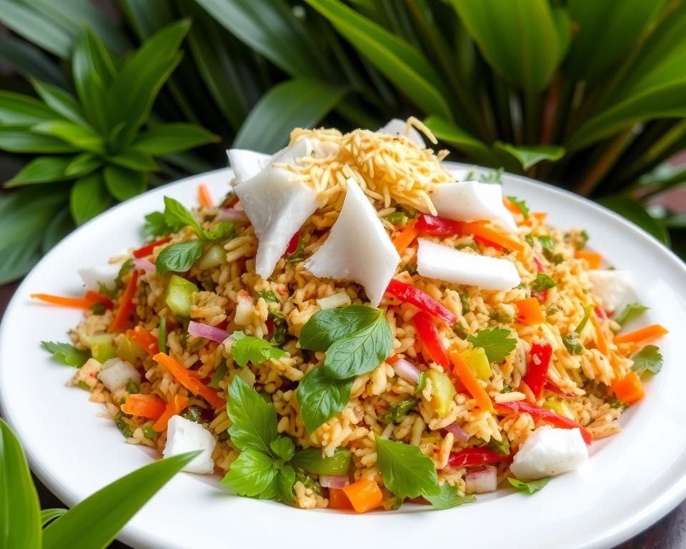 Lawar, traditional Balinese salad