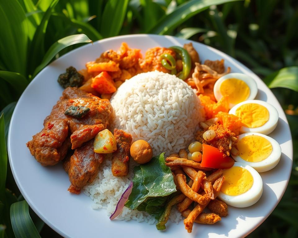 Nasi Campur mixed rice dish in Ubud