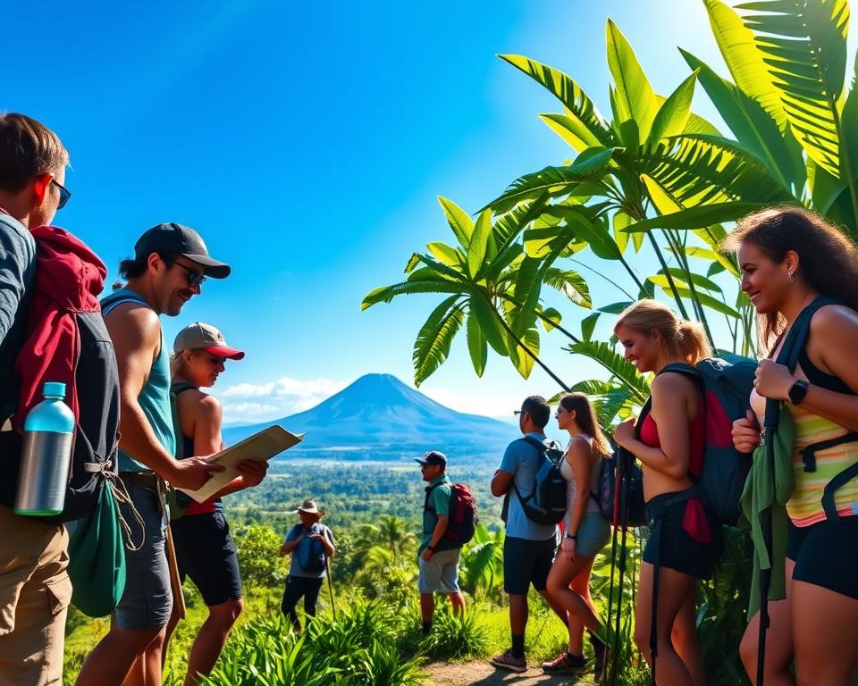 Preparing for Volcano Hike Ubud