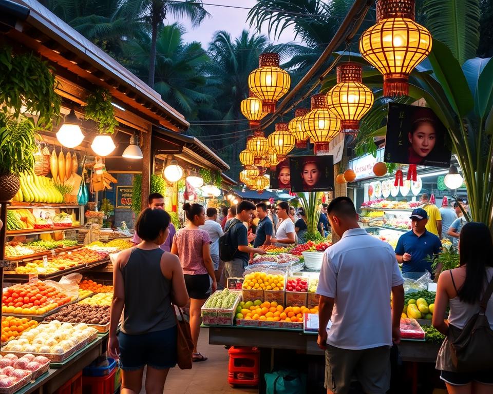 Ubud Street Market food stalls