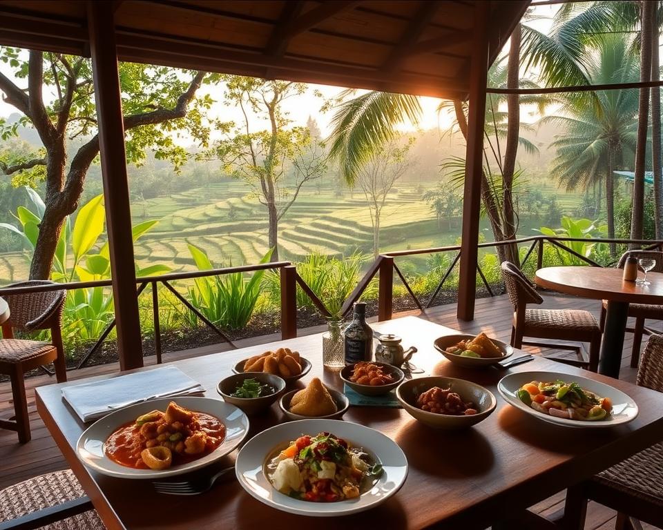 Ubud dining experience with scenic views