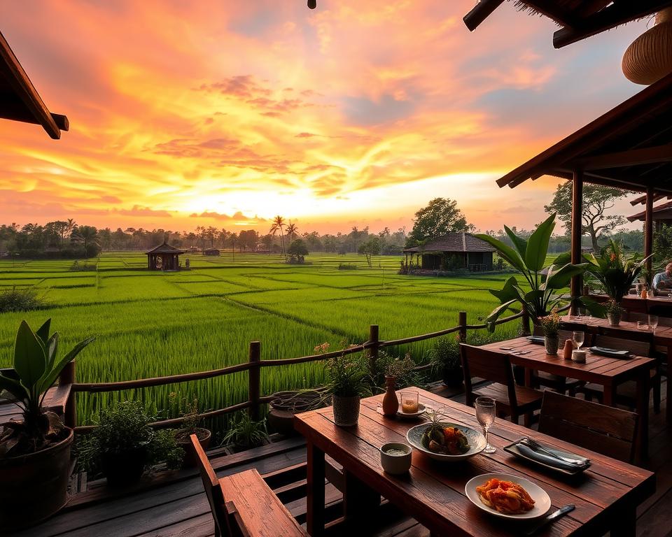 Ubud restaurants rice paddy views