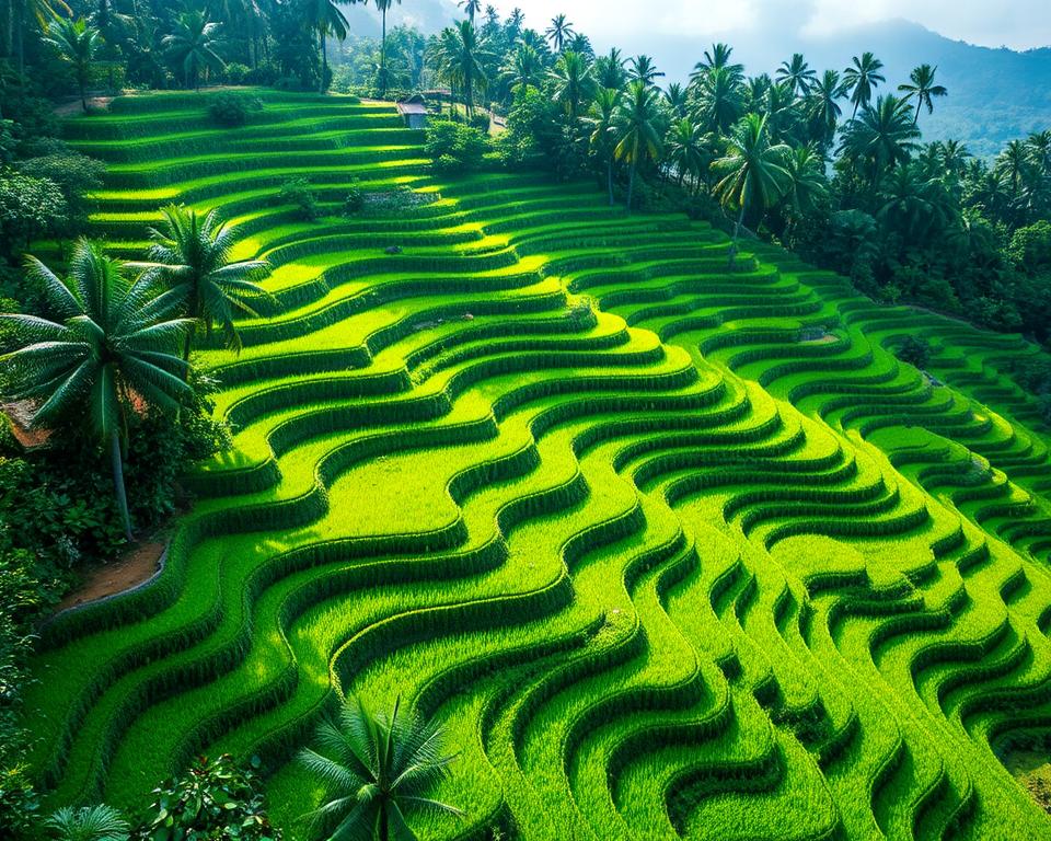 What are the tiered rice paddies in Ubud?