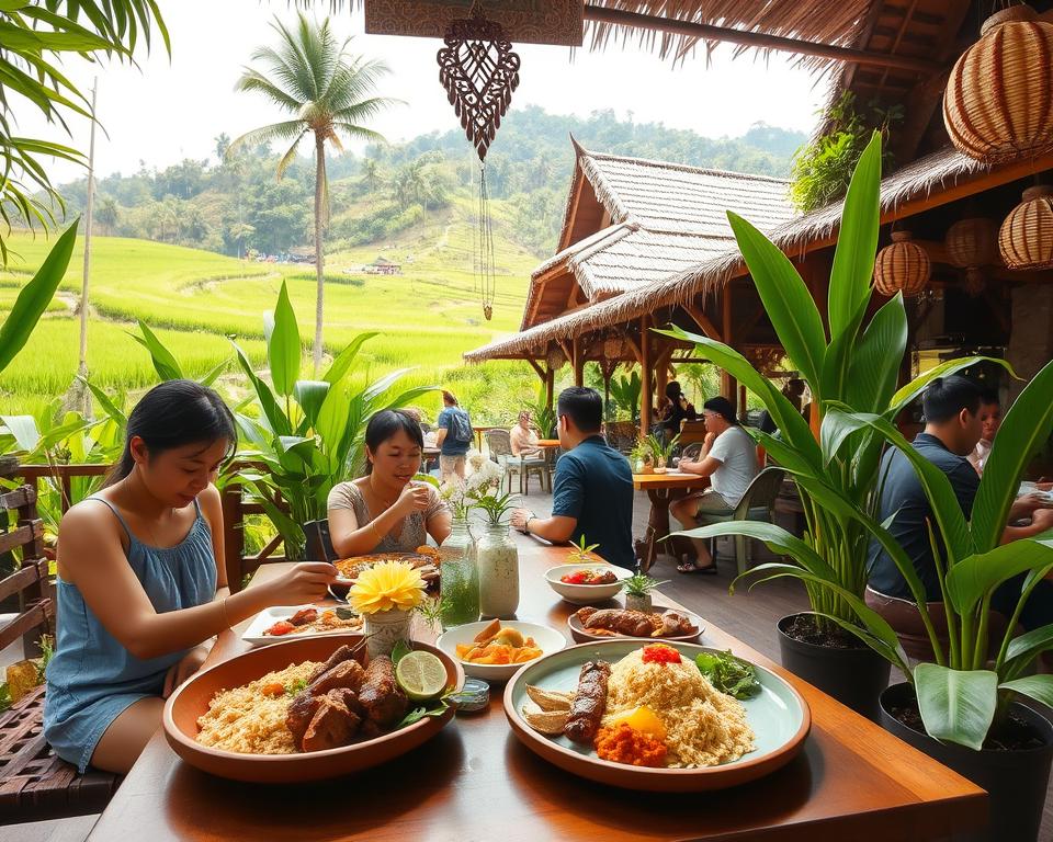 What are the top-rated warungs (local eateries) in Ubud for Indonesian food?