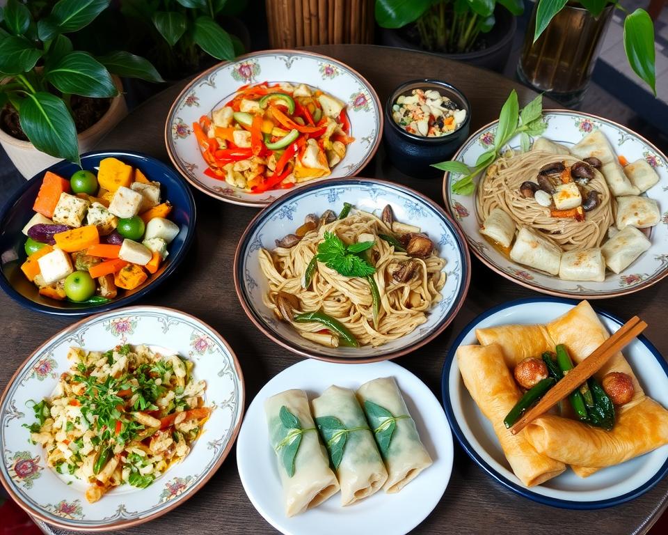 What vegetarian dishes are commonly available in Chinese restaurants in Ubud?