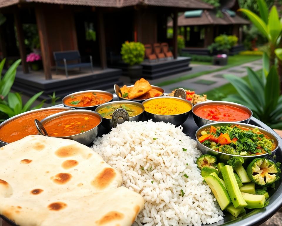 Where can I find vegetarian Indian food in Ubud?