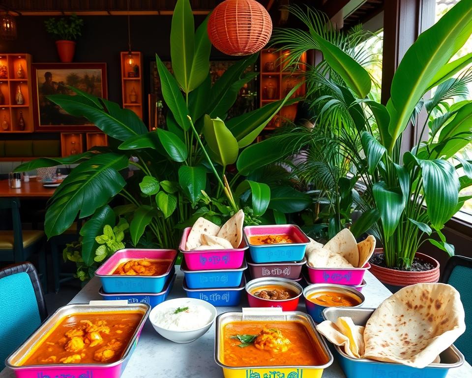 Which Indian restaurants in Ubud offer delivery or takeout services?