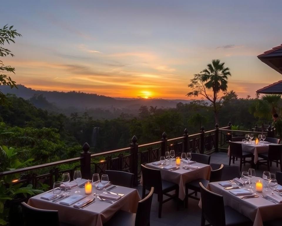 Which fine dining restaurants in Ubud have jungle views?