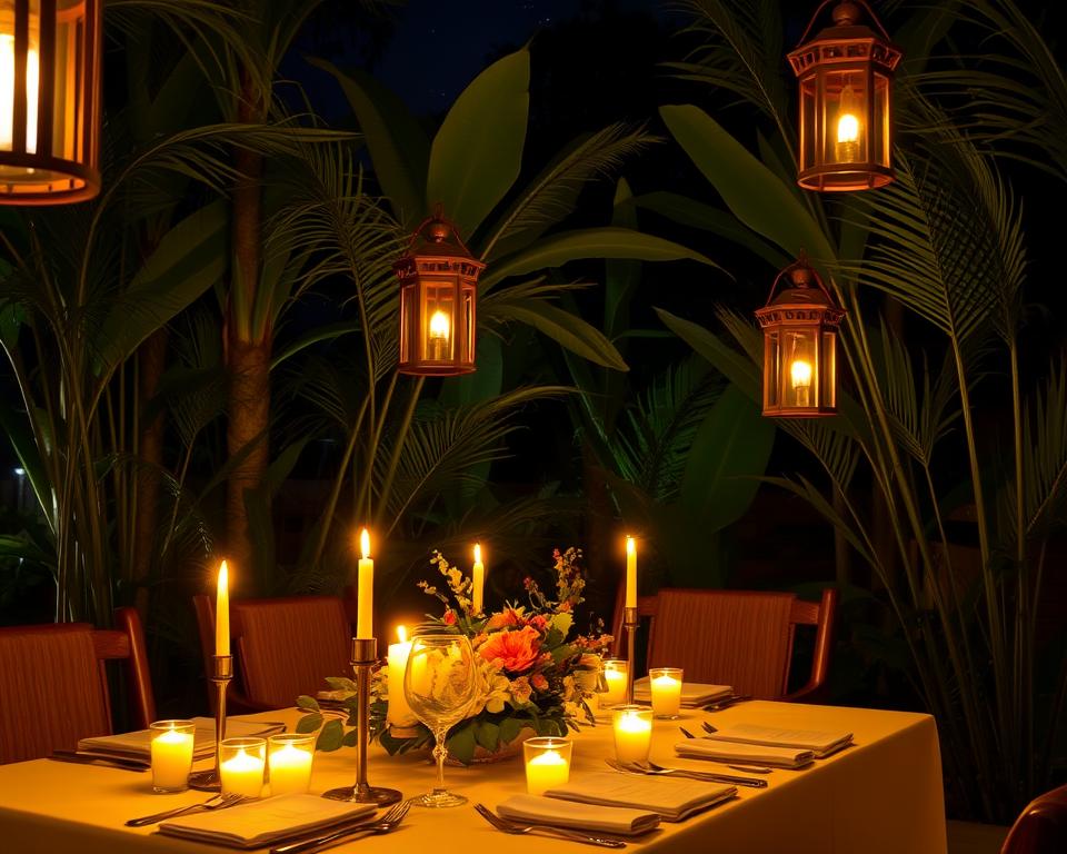 candlelit dining Ubud