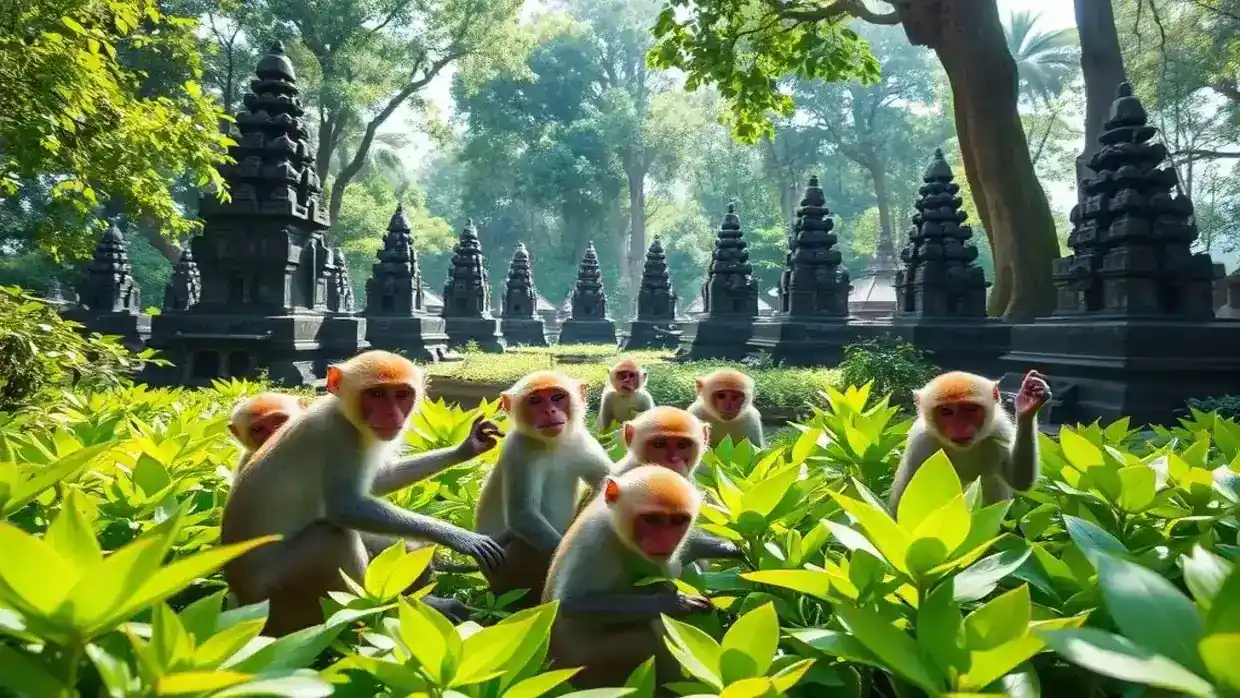 macaques in the Monkey Forest