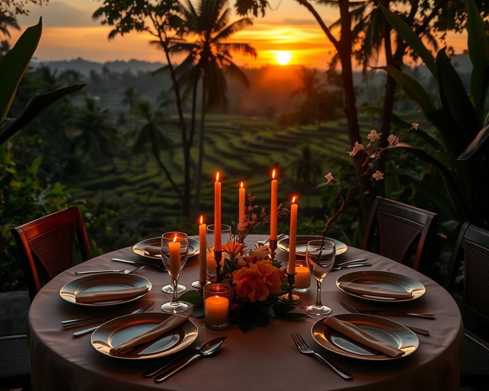 planning candlelight dinner Ubud