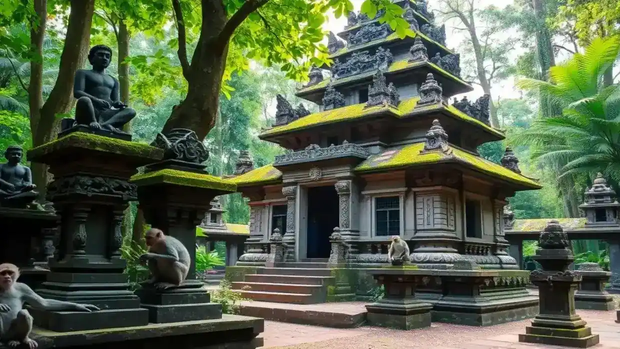 Pura Dalem Agung, the main temple in the Sacred Monkey Forest Sanctuary