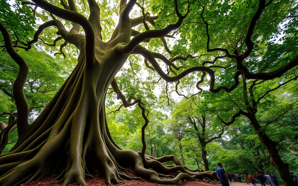 sacred trees in Monkey Forest