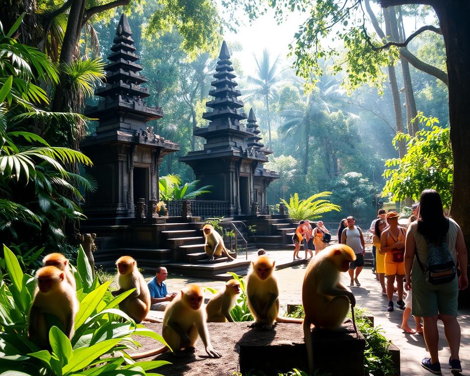 wildlife encounters in monkey forest Bali