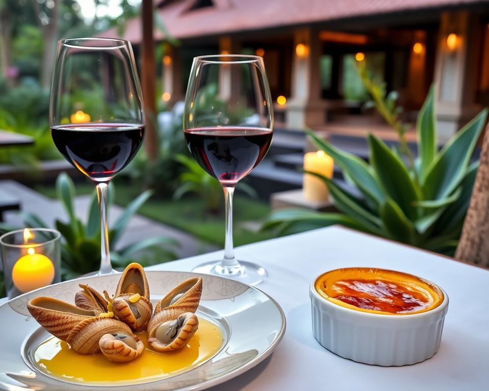 wine pairing with French cuisine in Ubud